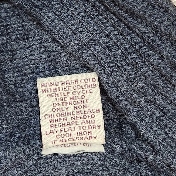 Yvos Womens Angora Rabbit Hair Blend Sweater Blue Grey Sheath Dress Size Large - Picture 10 of 10